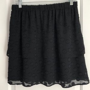 Black tiered skirt